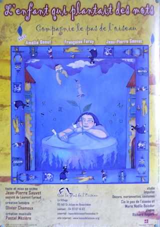 Affiche du spectacle L'enfant qui plantait des mots